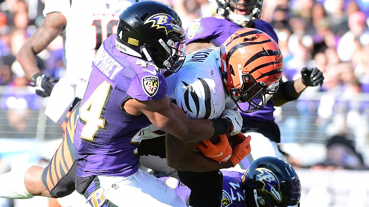 Baltimore Ravens cornerback Marlon Humphrey, Cincinnati Bengals running back Joe Mixon