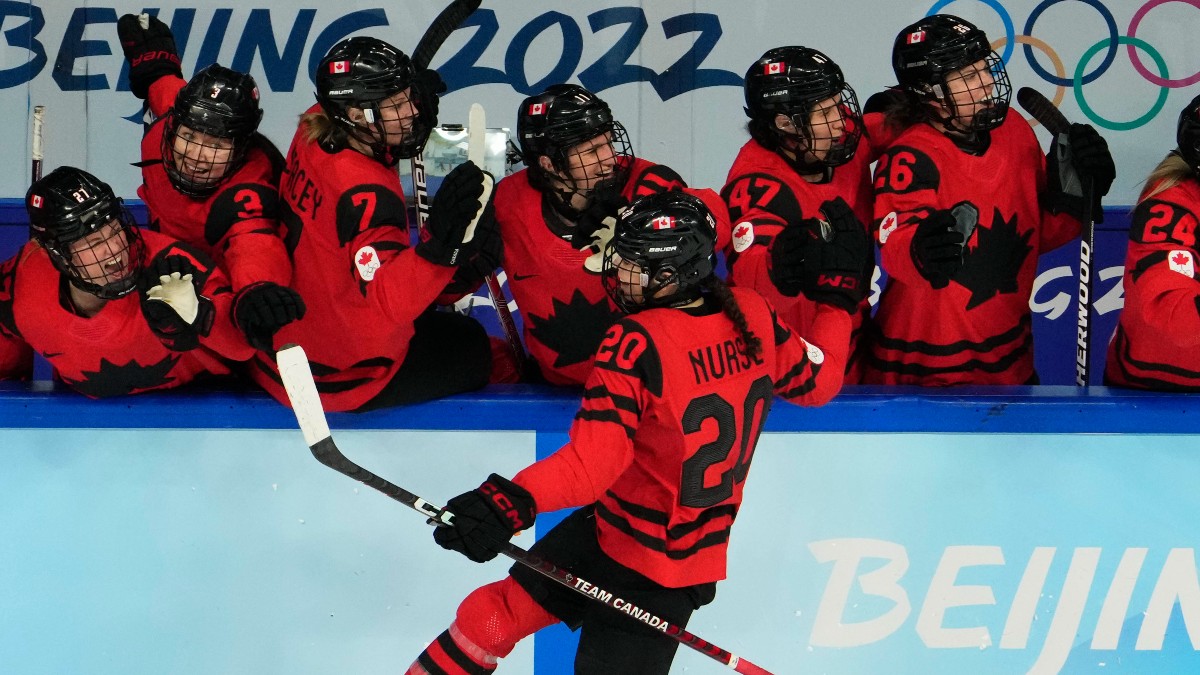 Team Canada forward Sarah Nurse