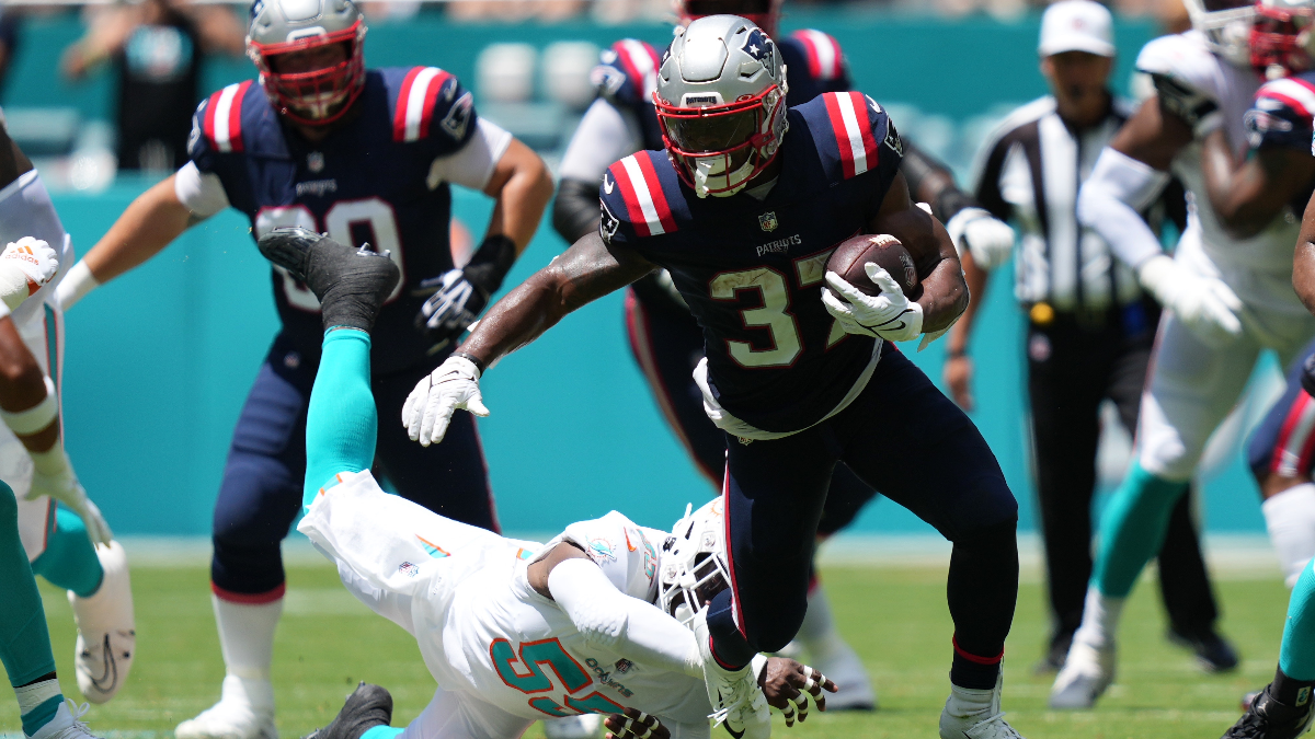 New England Patriots running back Damien Harris