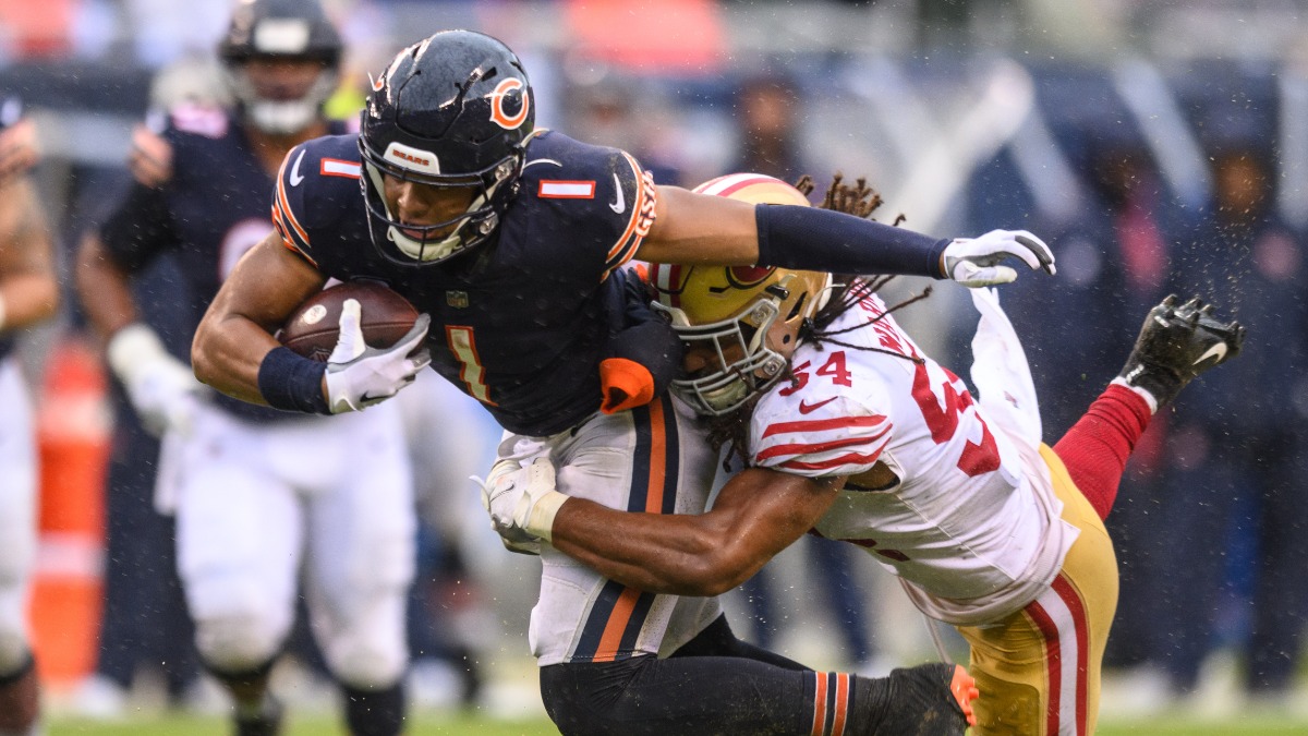 Chicago Bears quarterback Justin Fields