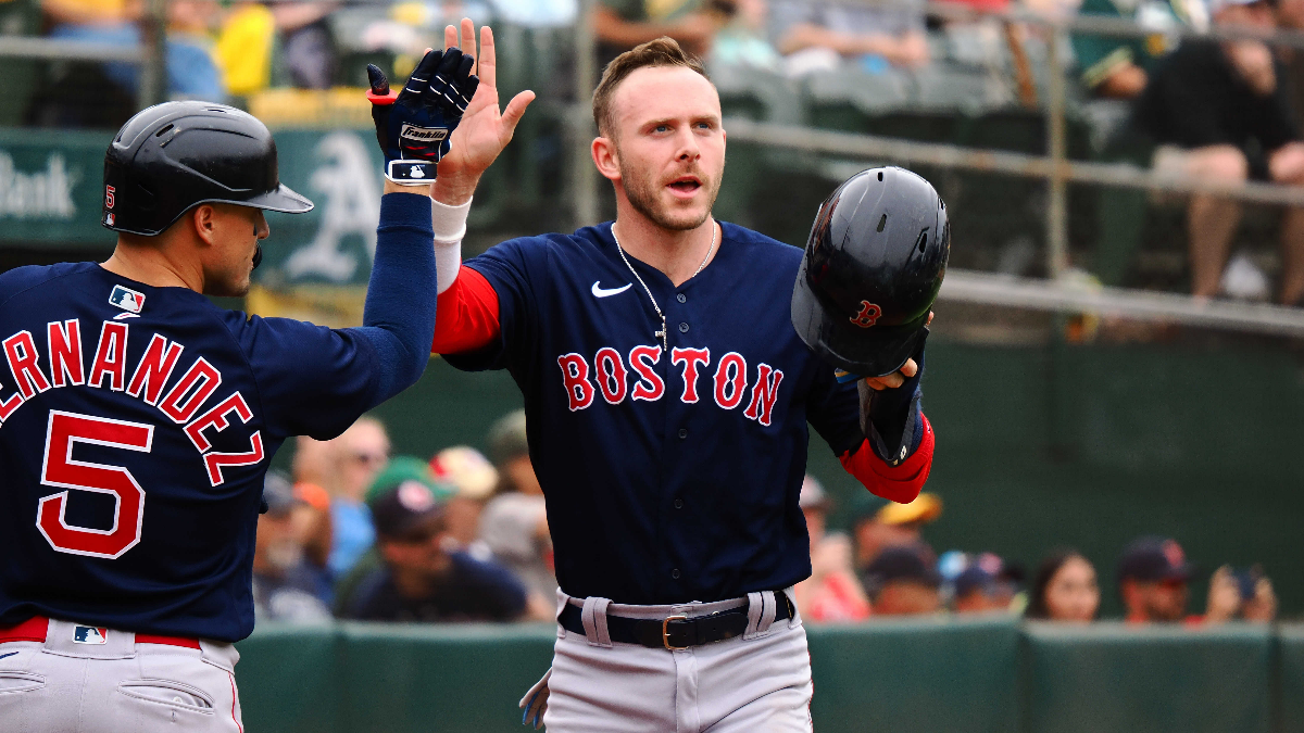 Boston Red Sox outfielder Kiké Hernández and second baseman Trevor Story