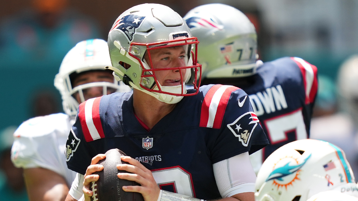 New England Patriots quarterback Mac Jones