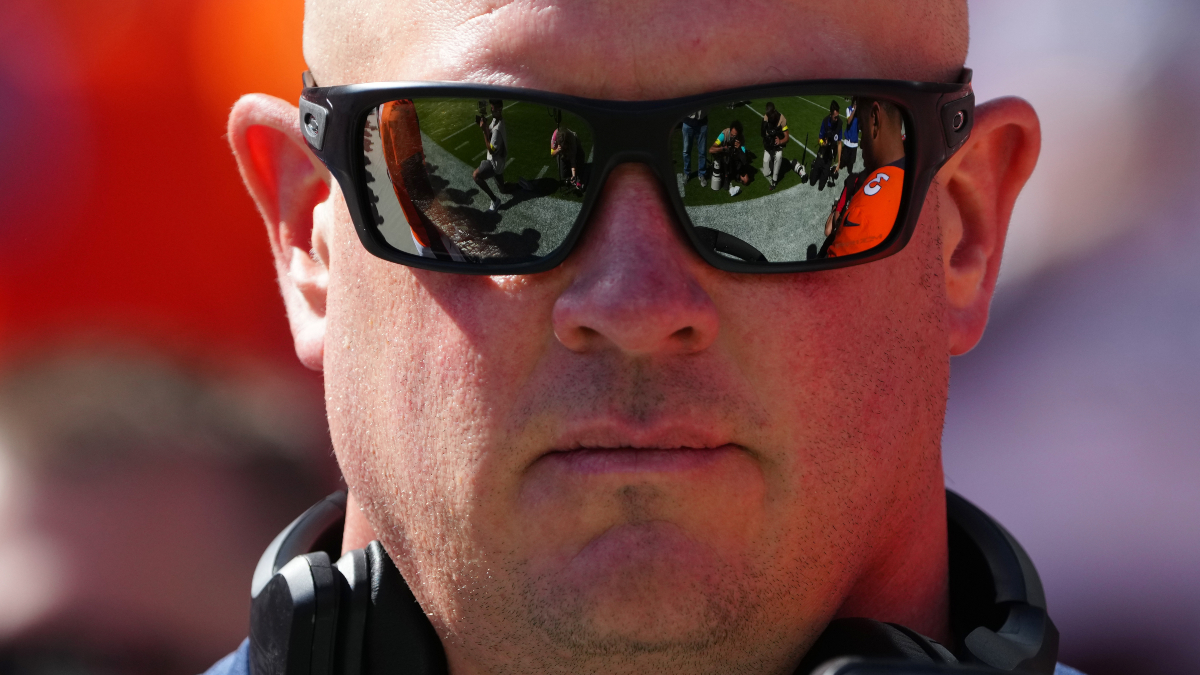 Denver Broncos head coach Nathaniel Hackett