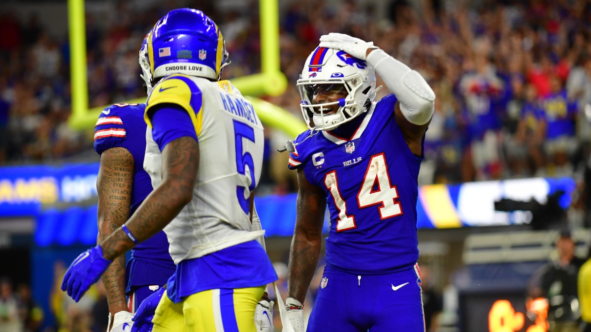 Buffalo Bills wide receiver Stefon Diggs and Los Angeles Rams cornerback Jalen Ramsey