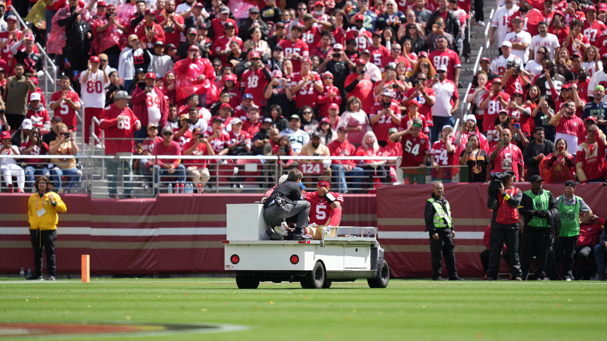 San Francisco 49ers quarterback Trey Lance