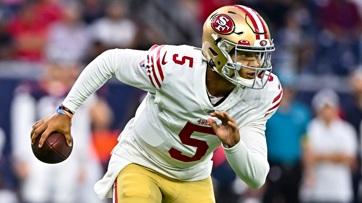 San Francisco 49ers quarterback Trey Lance