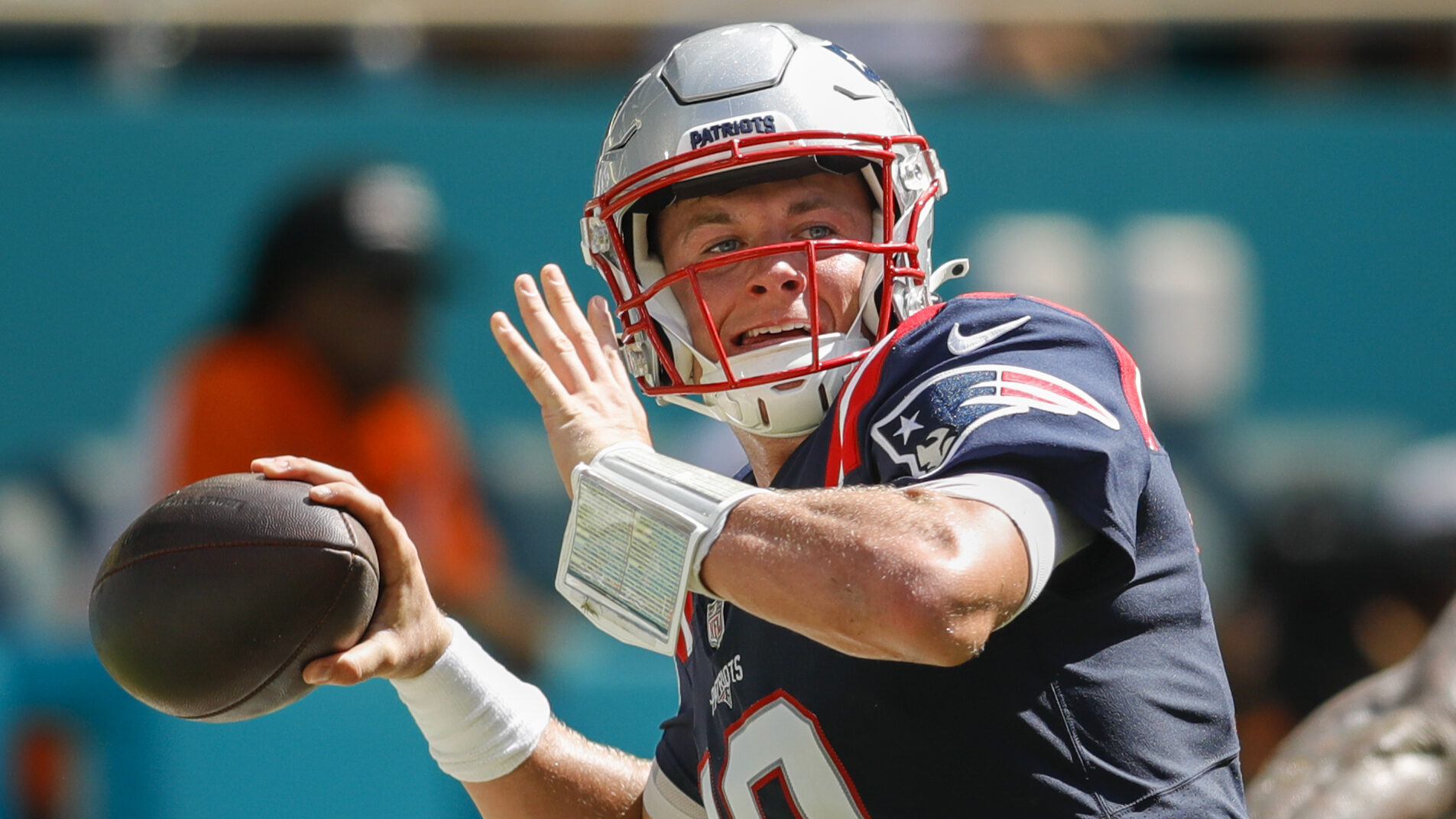 New England Patriots quarterback Mac Jones