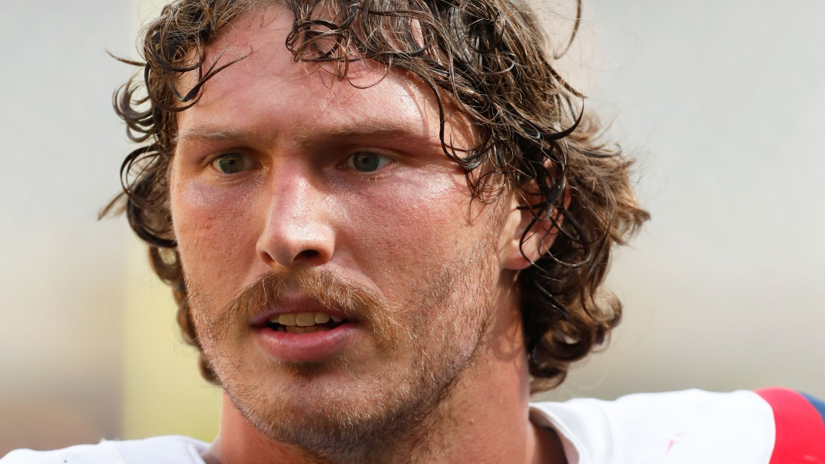 New England Patriots guard Cole Strange