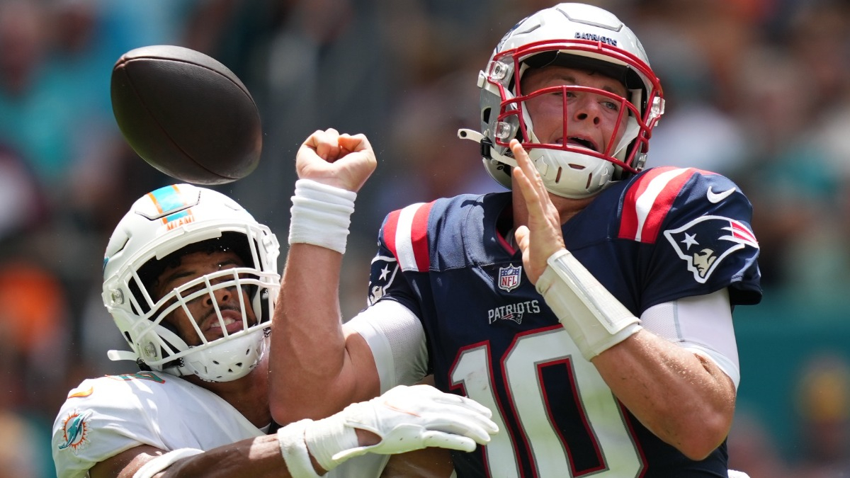 New England Patriots quarterback Mac Jones