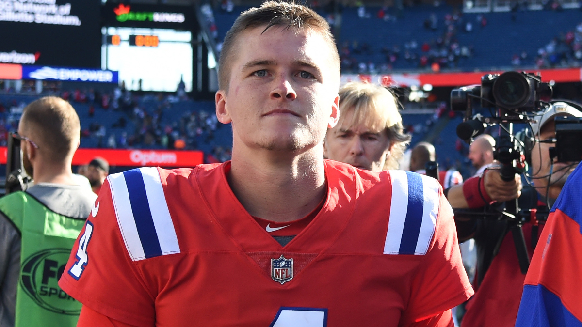 New England Patriots quarterback Bailey Zappe