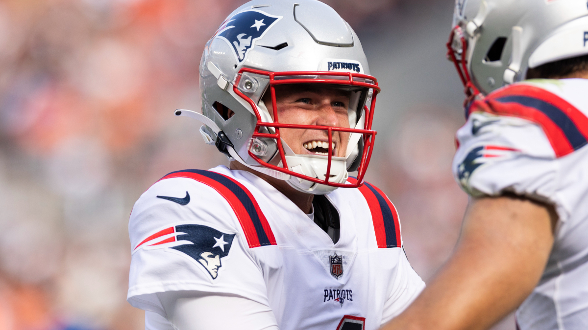 New England Patriots quarterback Bailey Zappe