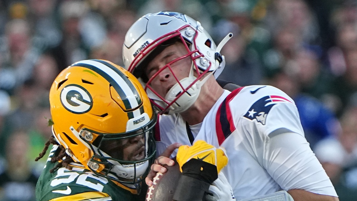 New England Patriots quarterback Bailey Zappe