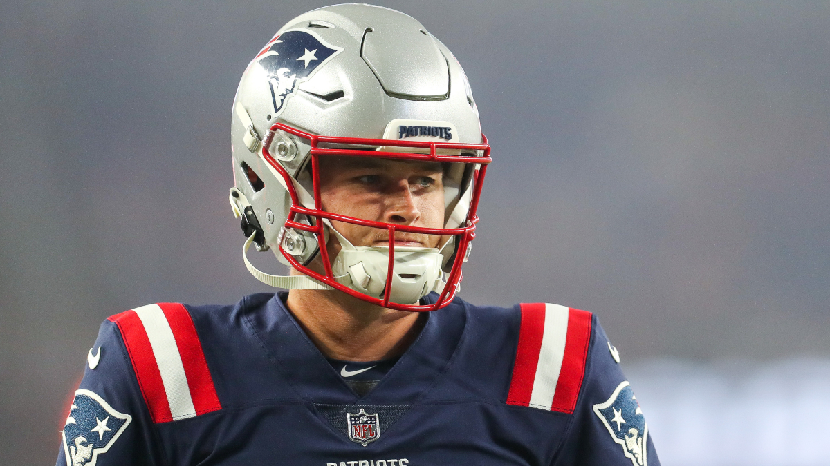 New England Patriots quarterback Bailey Zappe