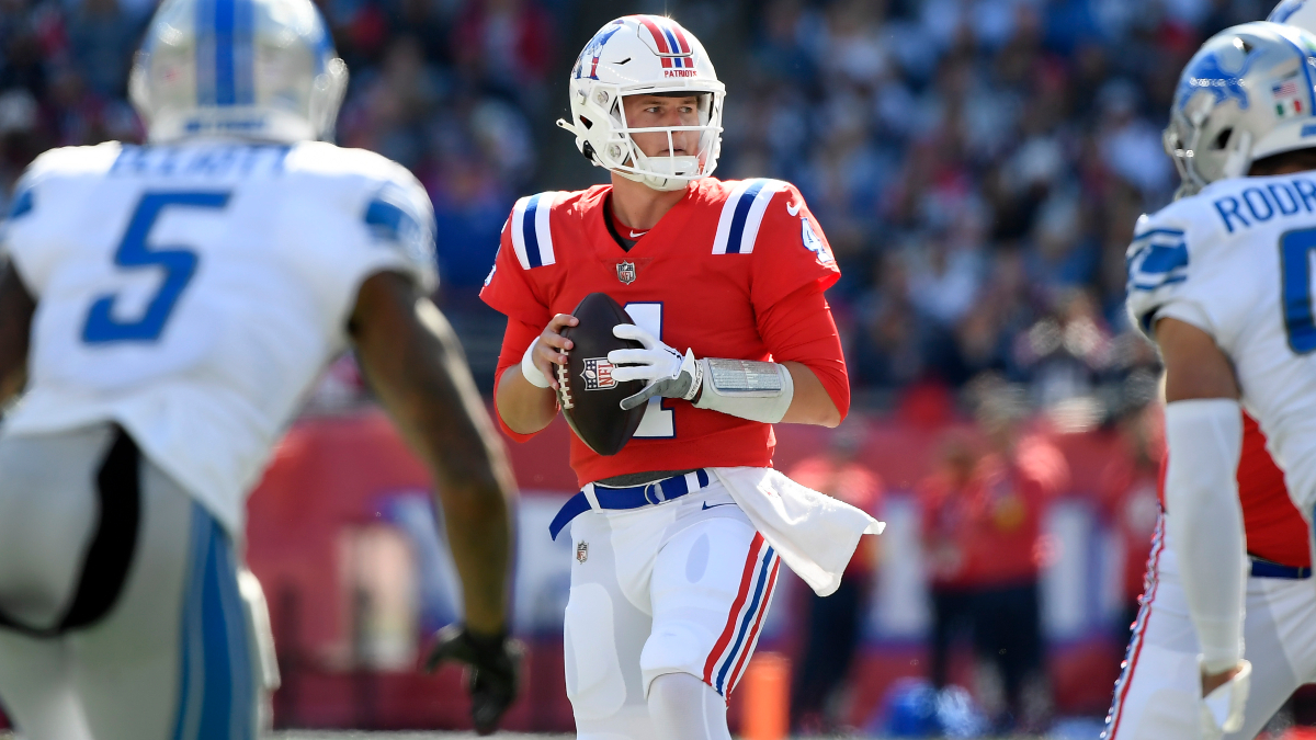 New England Patriots quarterback Bailey Zappe