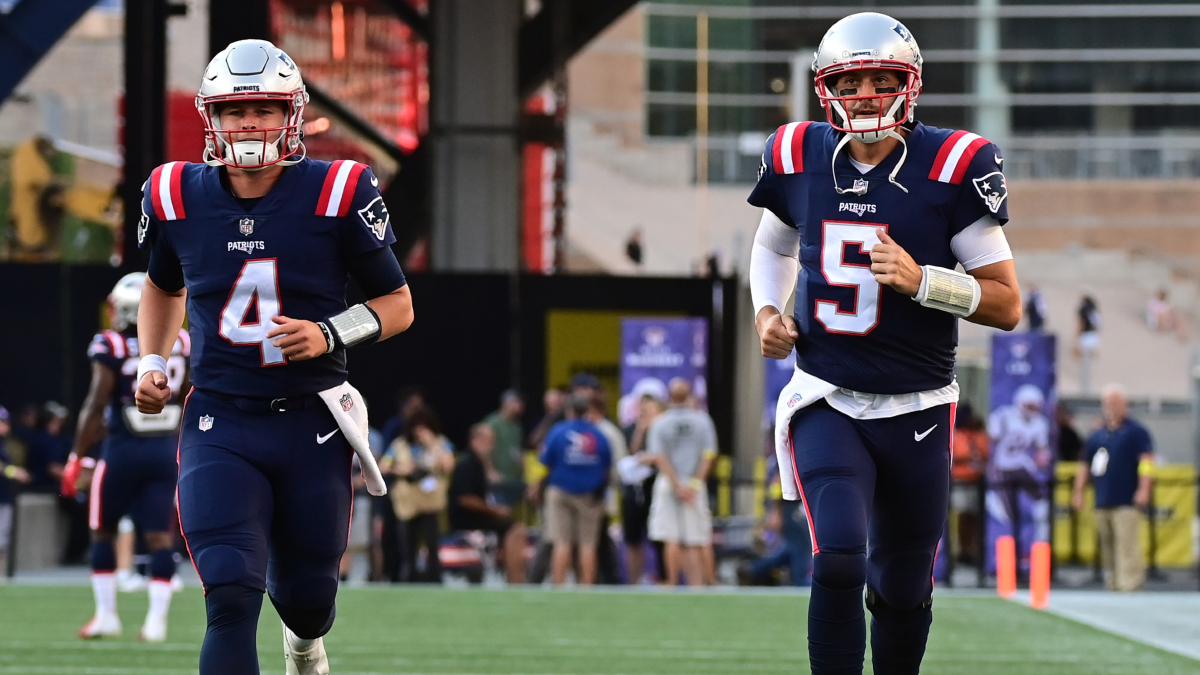 New England Patriots quarterback Bailey Zappe