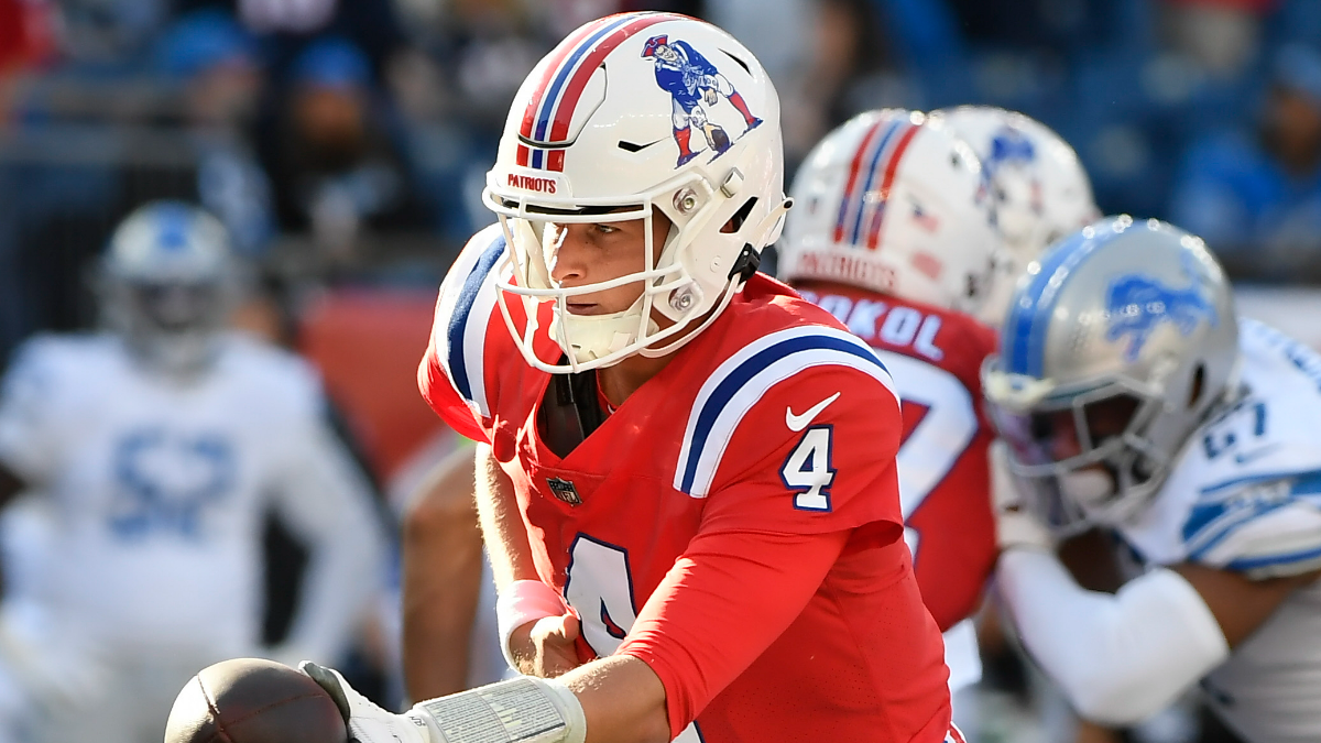 New England Patriots quarterback Bailey Zappe