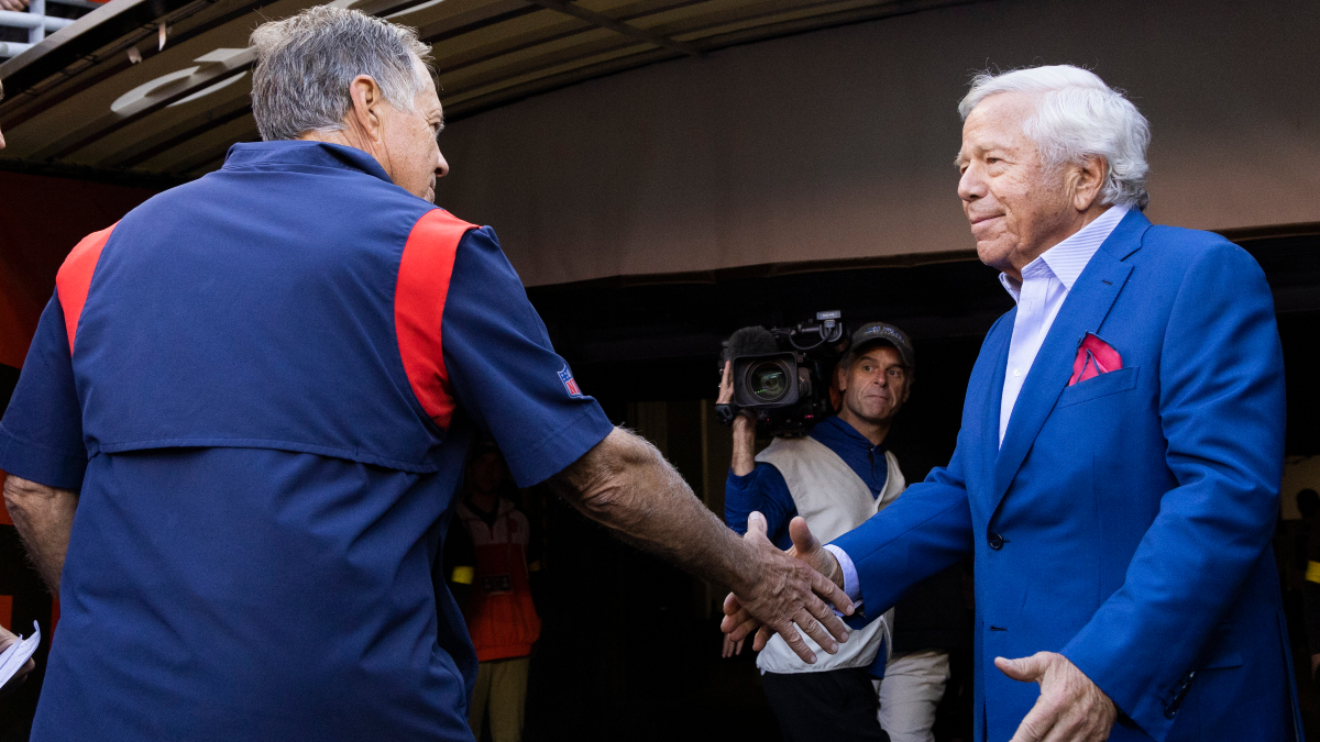 New England Patriots head coach Bill Belichick and owner Robert Kraft