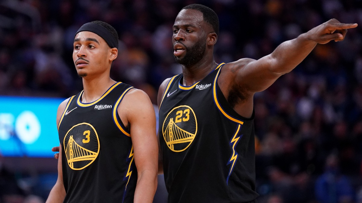 Golden State Warriors forward Draymond Green and guard Jordan Poole