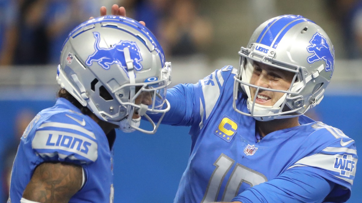 Detroit Lions wide receiver Josh Reynolds, quarterback Jared Goff