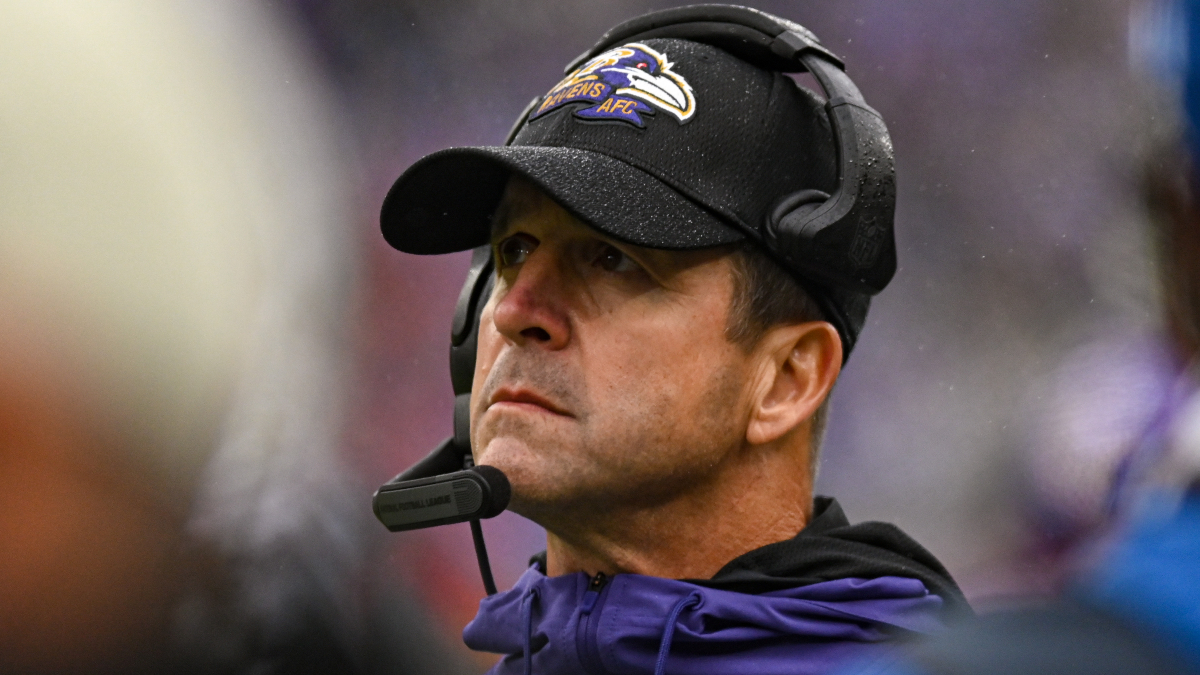 Baltimore Ravens head coach John Harbaugh