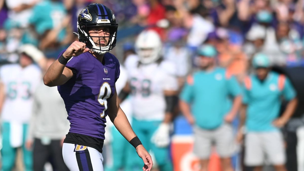 Baltimore Ravens kicker Justin Tucker
