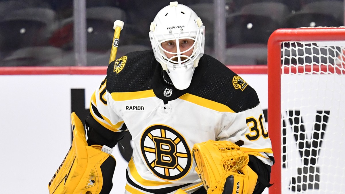 Boston Bruins goaltender Keith Kinkaid