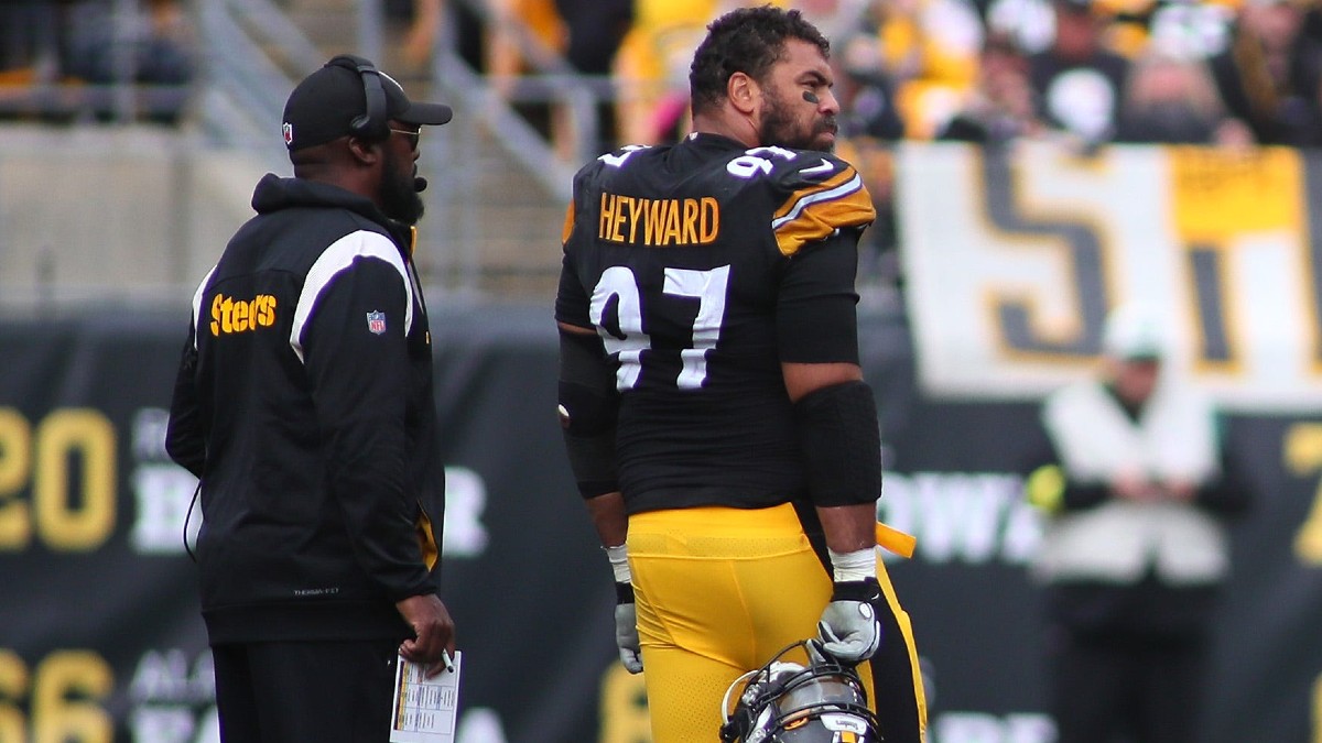 Pittsburgh Steelers head coach Mike Tomlin, defensive lineman Cameron Heyward