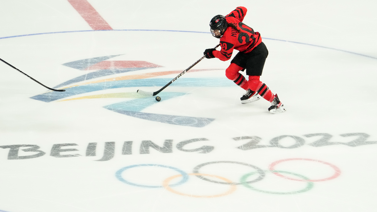 Team Canada forward Sarah Nurse