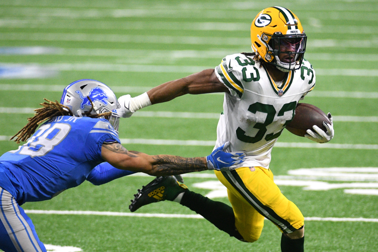 Green Bay Packers running back Aaron Jones