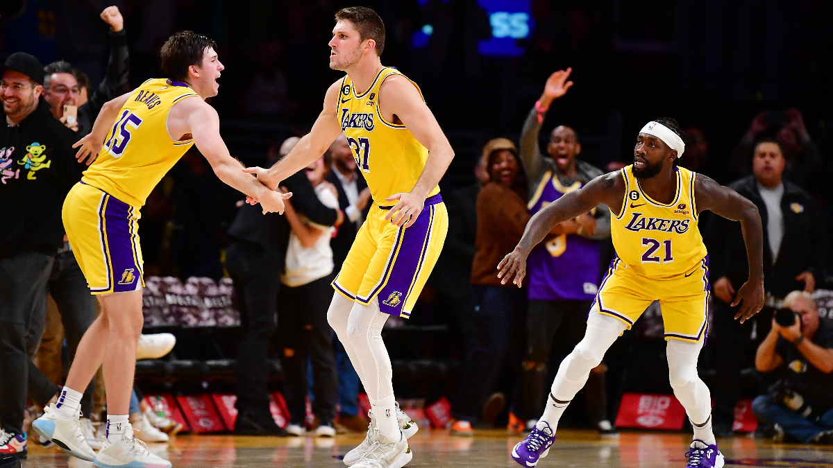 Los Angeles Lakers guard Austin Reaves and forward Matt Ryan