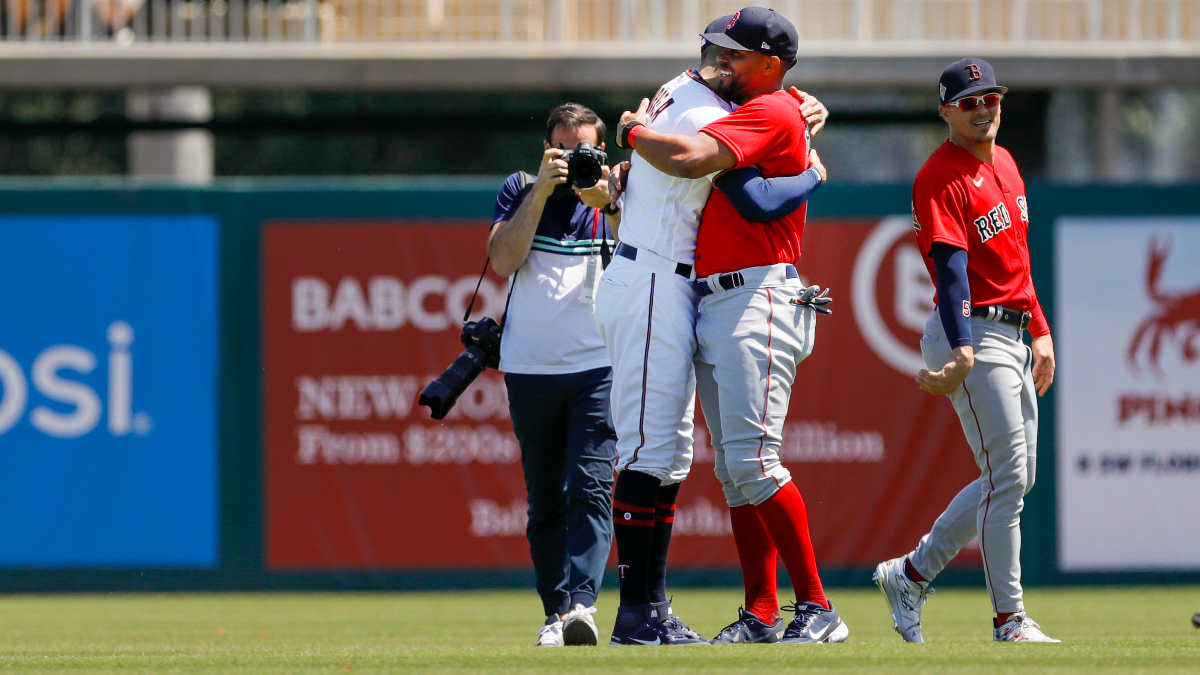 Minnesota Twins shortstop Carlos Correa and Boston Red Sox shortstop Xander Bogaerts