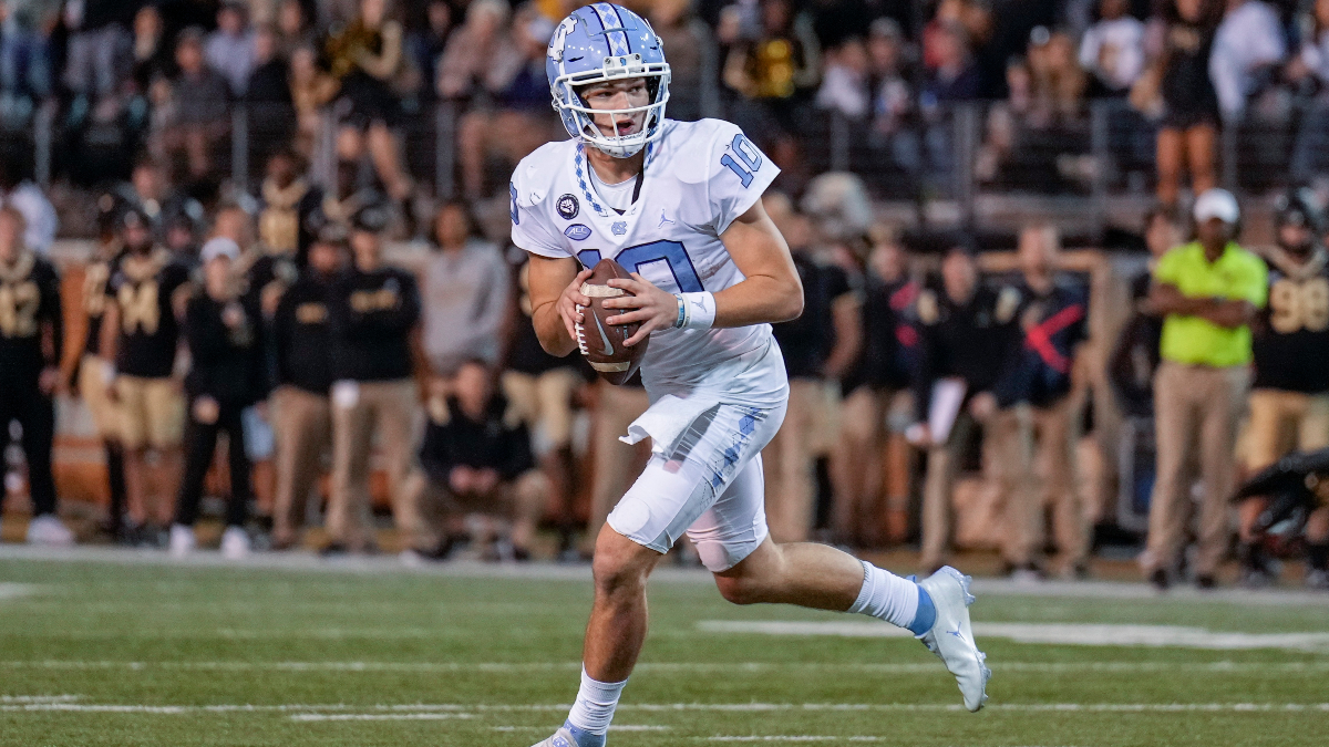 North Carolina quarterback Drake Maye