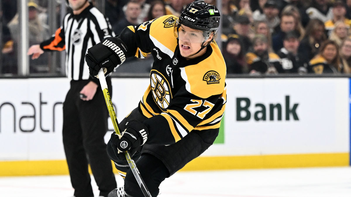 Boston Bruins defenseman Hampus Lindholm