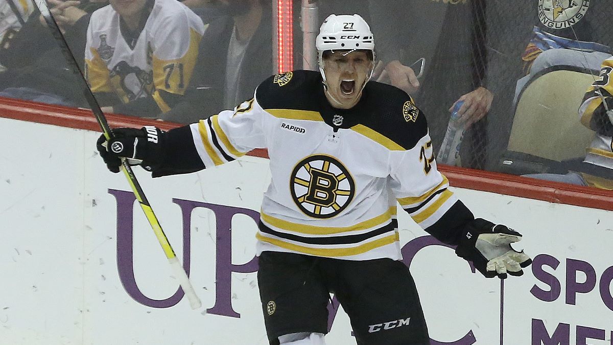 Boston Bruins defenseman Hampus Lindholm