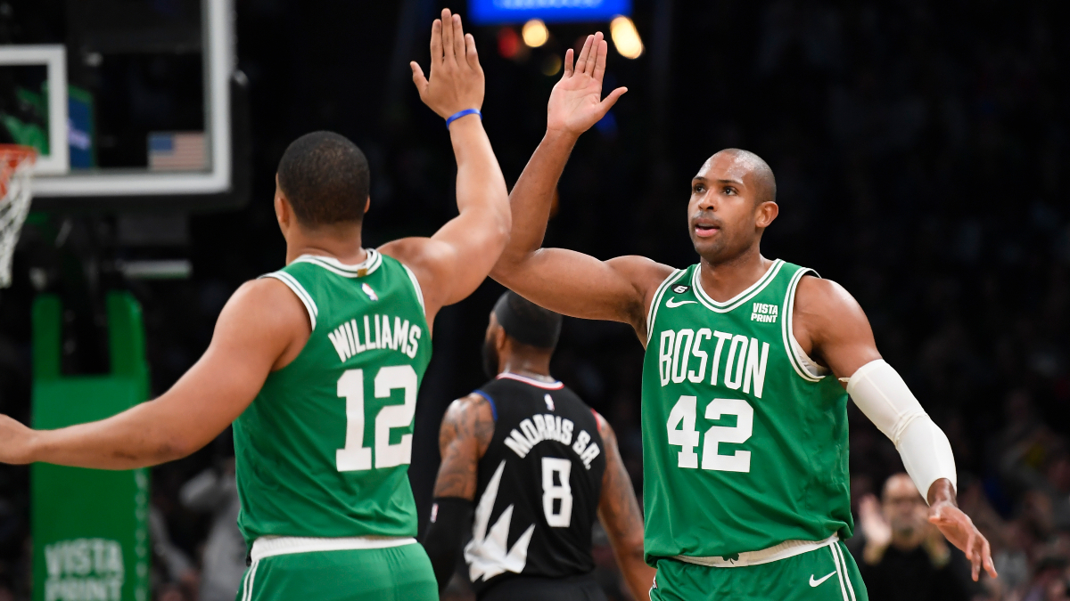 Boston Celtics forward Grant Williams and Al Horford