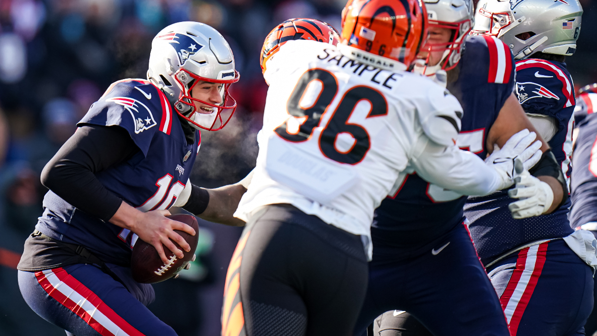 New England Patriots quarterback Mac Jones