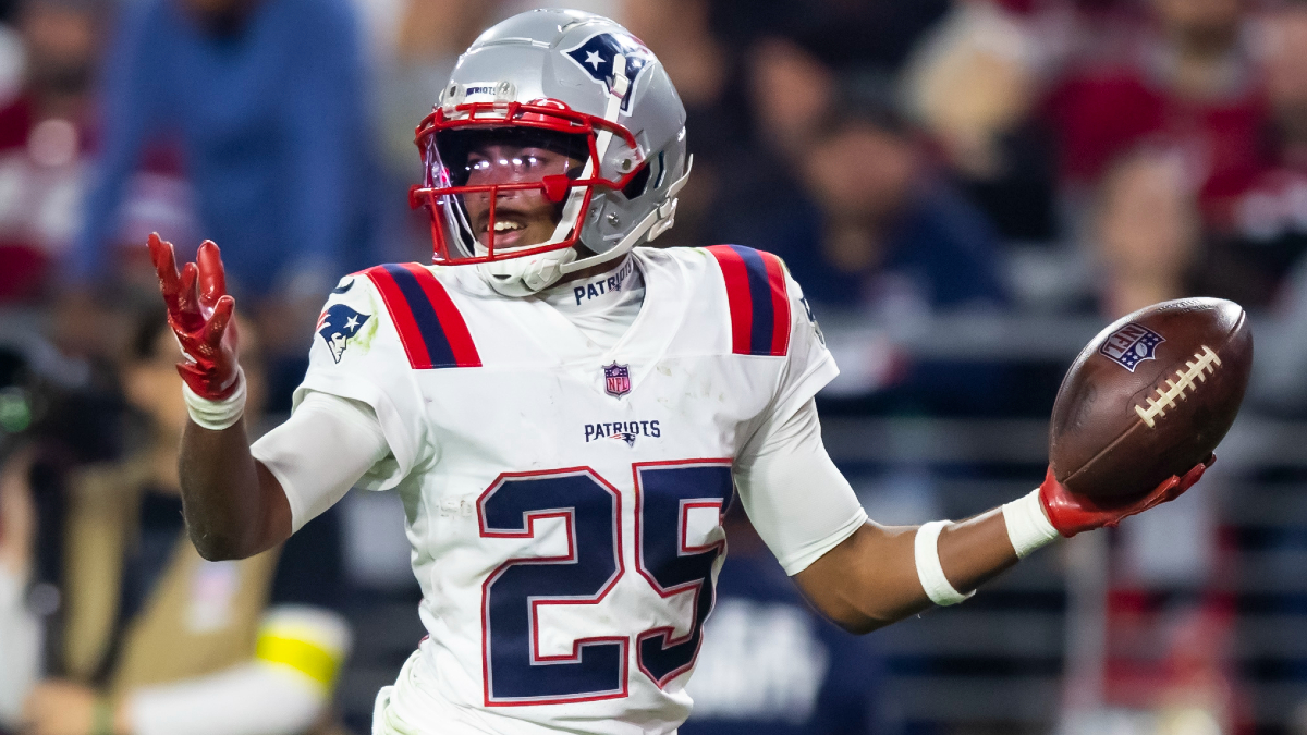New England Patriots cornerback Marcus Jones