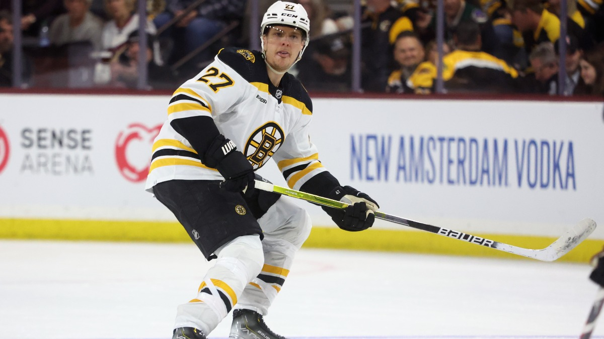 Boston Bruins defenseman Hampus Lindholm