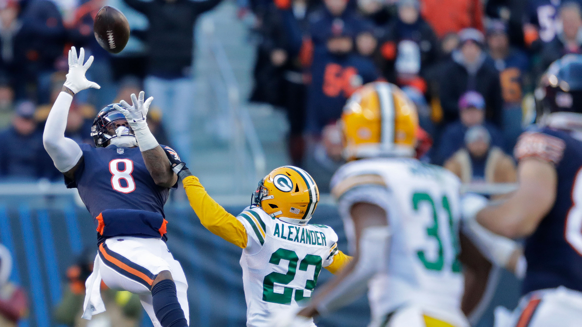 Green Bay Packers cornerback Jaire Alexander, Chicago Bears wide receiver N'Keal Harry