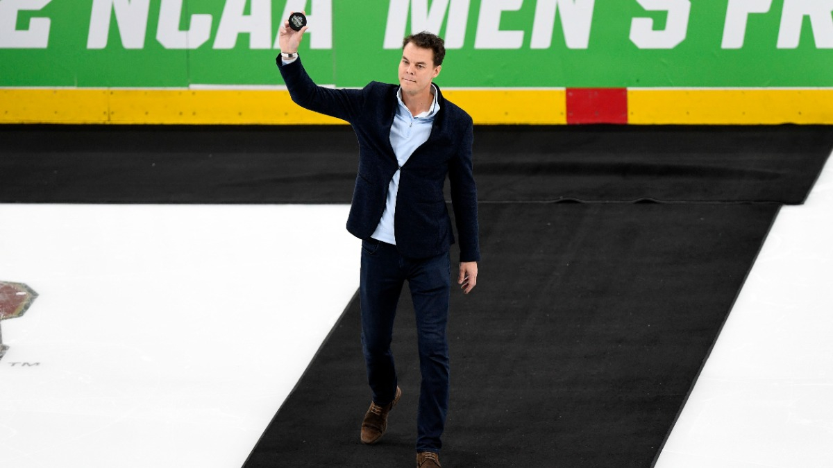 Retired Boston Bruins goalie Tuukka Rask