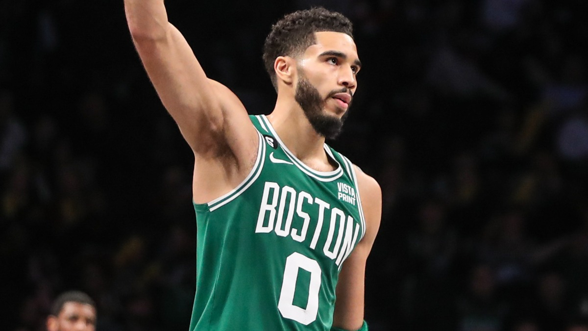 Boston Celtics forward Jayson Tatum and Brooklyn Nets guard Seth Curry