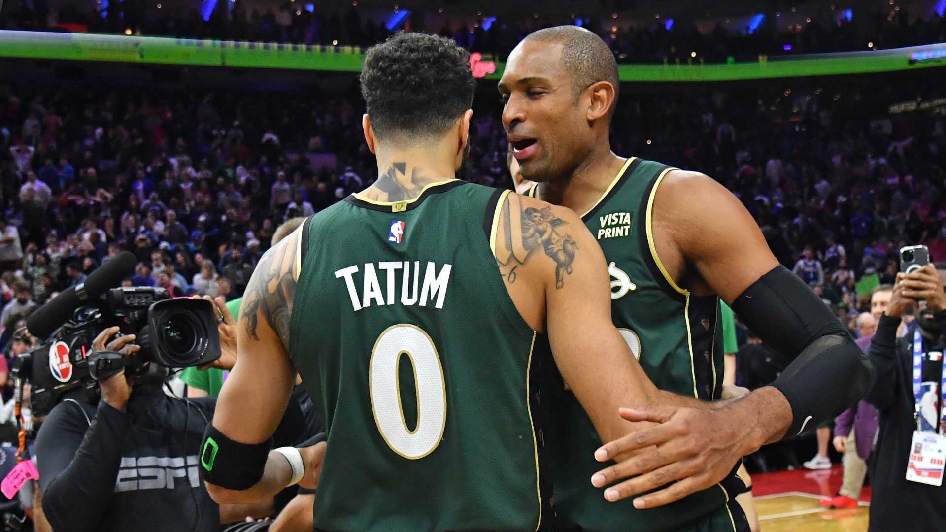 Boston Celtics forward Jayson Tatum, center Al Horford