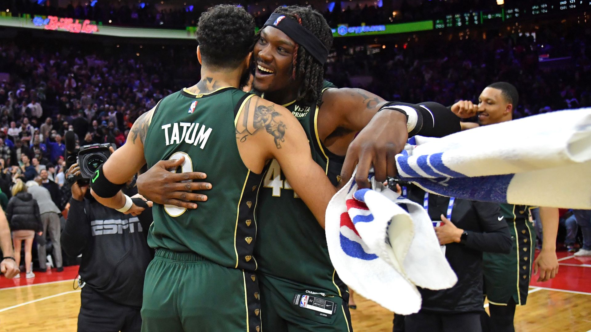 Boston Celtics forward Jayson Tatum and center Robert Williams III