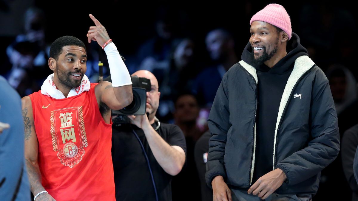 Dallas Mavericks guard Kyrie Irving and Phoenix Suns forward Kevin Durant