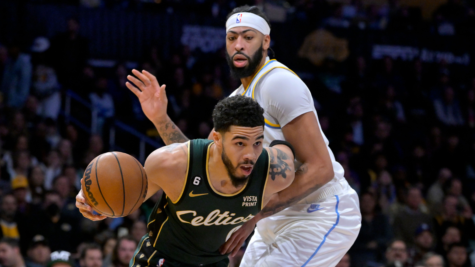 Boston Celtics forward Jayson Tatum, Los Angeles Lakers forward Anthony Davis