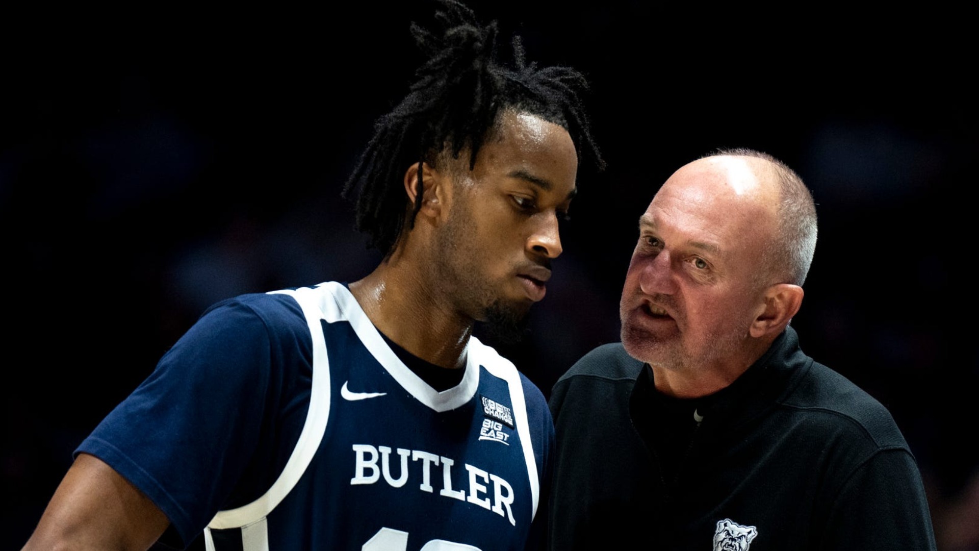 Butler Bulldogs head coach Thad Matta, Butler Bulldogs guard Jayden Taylor