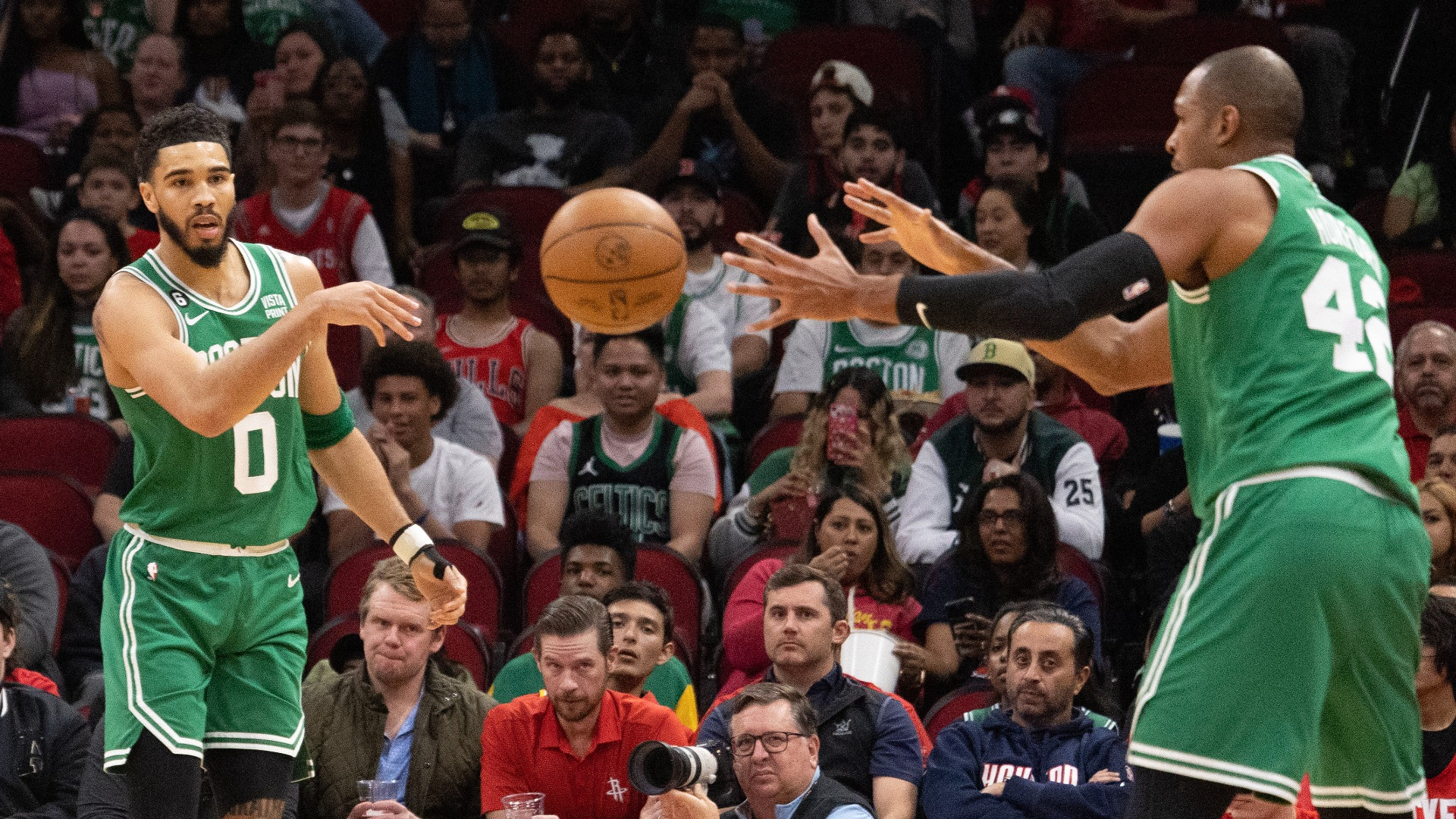 Boston Celtics forward Jayson Tatum, center Al Horford