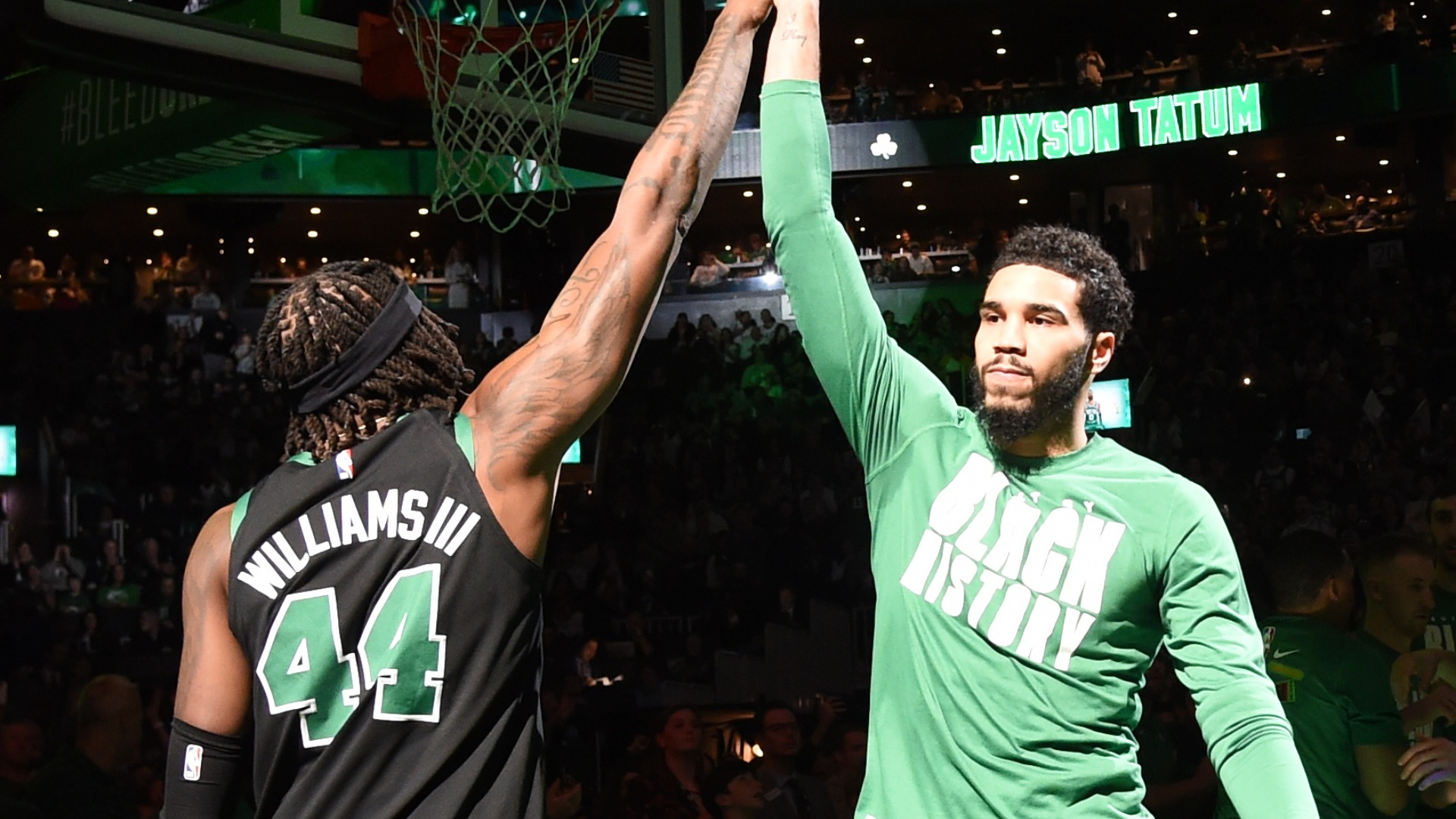 Boston Celtics forward Jayson Tatum and center Robert Williams III