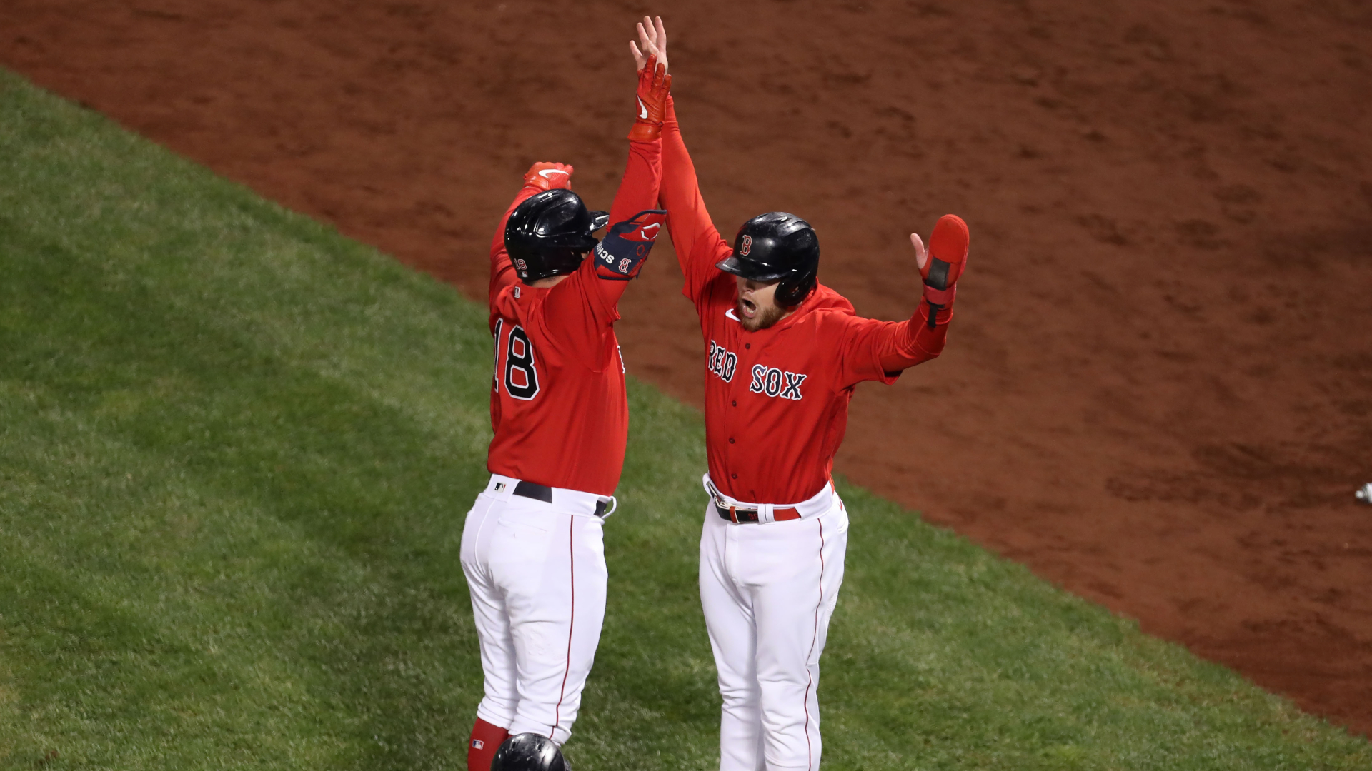 Former Boston Red Sox outfielders Kyle Schwarber and Hunter Renfroe