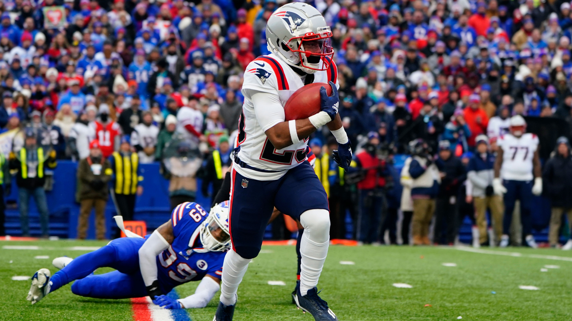New England Patriots cornerback Marcus Jones